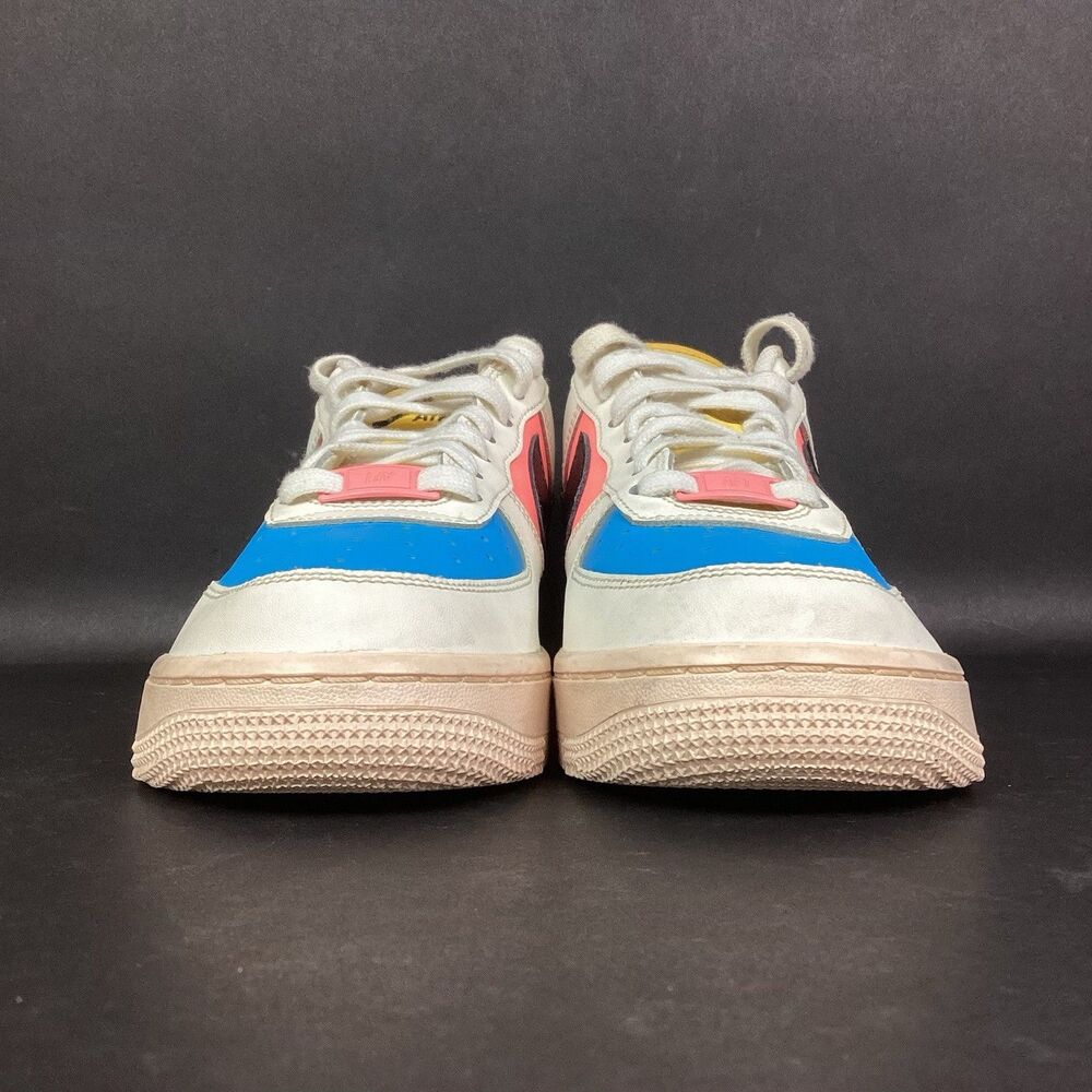 Nike Air Force 1 '07 Sail Multi Women Sz 7 White + Retro Colors Shoes DJ5933-100 - Picture 2 of 9